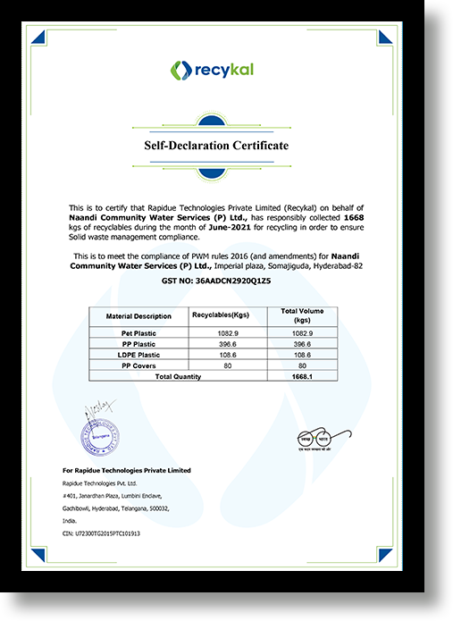 Self Declaration Certificate